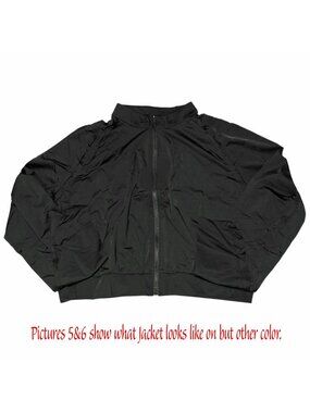 Halara Womens Black Lightweight Cropped Zip-Up Jacket With Back Ventilation XL N